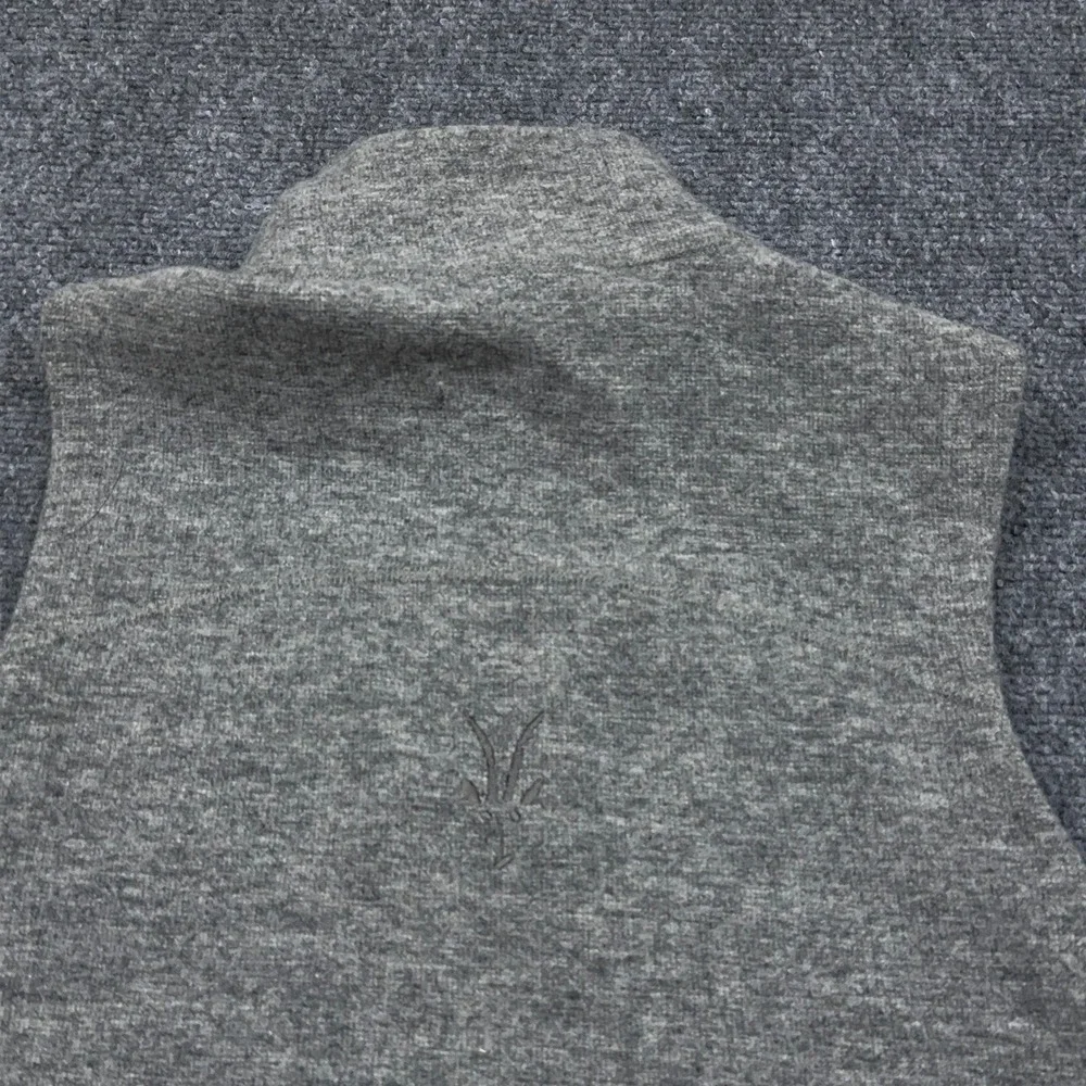 Ibex Scout Vest Men's Small Gray Zque Merino Wool Full Zip Mock Neck Made in USA